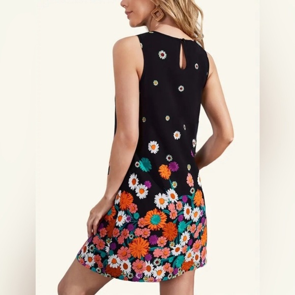 Boho Floral Sleeveless Black Dress - Picture 4 of 4